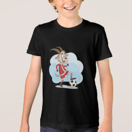 Christmas Goat Playing Soccer トライブレンドＴシャツ