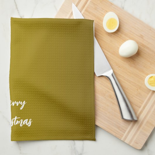 Christmas Gold キッチンタオル (四つ折り)