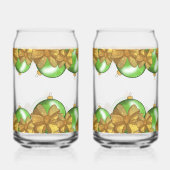 Christmas Gold Bows & Green Ornament | Festive ガラス缶 (裏面)