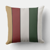 Christmas Gold Green Red Silver And White Stripes アウトドアクッション (裏面)