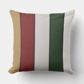 Christmas Gold Green Red Silver And White Stripes アウトドアクッション (正面)