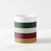 Christmas Gold Green Red Silver And White Stripes  コーヒーマグカップ (中央)
