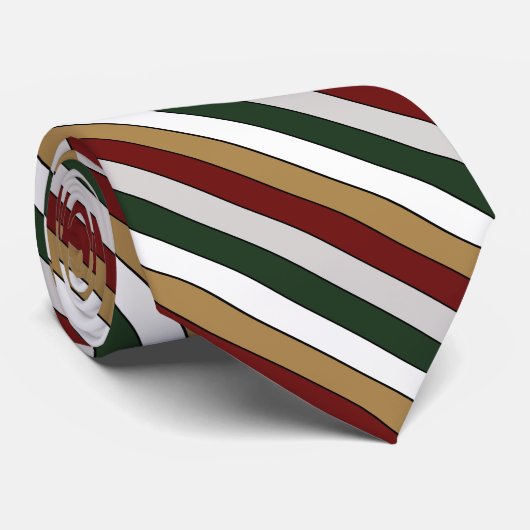 Christmas Gold Green Red Silver And White Stripes  ネクタイ (ロール)