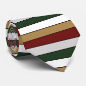 Christmas Gold Green Red Silver And White Stripes  ネクタイ (ロール)