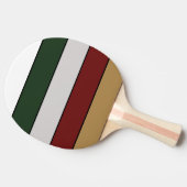 Christmas Gold Green Red Silver And White Stripes  卓球ラケット (横)