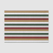 Christmas Gold Green Red Silver And White Stripes  薄葉紙 (正面)