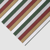 Christmas Gold Green Red Silver And White Stripes  薄葉紙 (詳細)