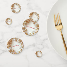 Christmas Gold Ornaments,Snowflakes All is Bright コンフェッティ