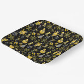 Christmas Gold Santa Snowman Stocking Gift Pattern ペーパープレート (傾斜あり)