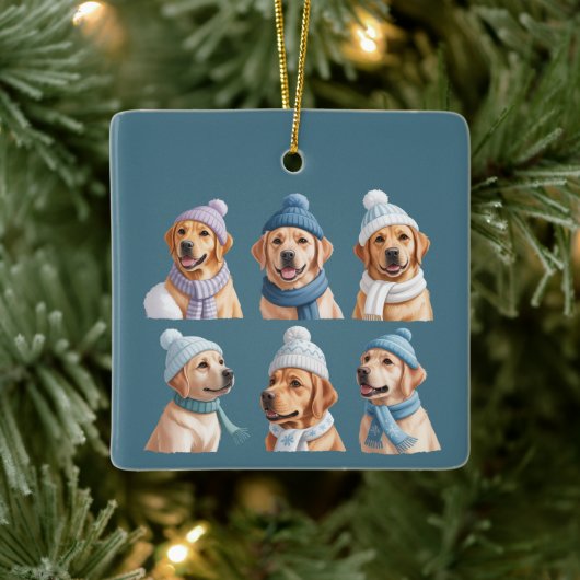 Christmas Golden Retriever Dog Lover Dogs Owner セラミックオーナメント (ツリー)