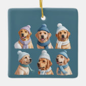 Christmas Golden Retriever Dog Lover Dogs Owner セラミックオーナメント (正面)