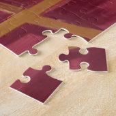 Christmas Golden Retriever Puppy Present ジグソーパズル (側面)