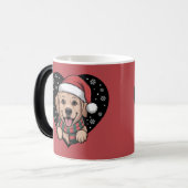 Christmas Golden Retriever - Santa Dog モーフィングマグカップ (正面左)