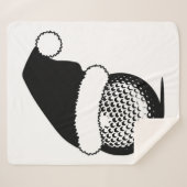 Christmas Golf Ball with Santa Hat シェルパブランケット (正面(横))