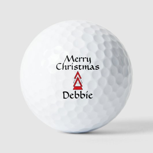 Christmas Golf Balls #Debbie by dalDesignNZ ゴルフボール (正面)