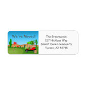 Christmas Golf Cart  Moving Boxes Desert Course ラベル (正面)