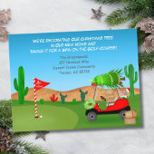 Christmas Golf Cart Moving Boxes Desert Course 案内ポストカード