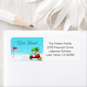 Christmas Golf Cart With Moving Boxes Golf  ラベル (インサイチュ)