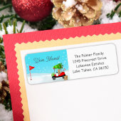 Christmas Golf Cart With Moving Boxes Golf  ラベル