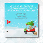 Christmas Golf Cart With Moving Boxes Golf  案内状