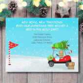 Christmas Golf Cart With Moving Boxes Golf  案内状