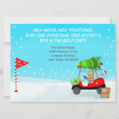 Christmas Golf Cart With Moving Boxes Golf  案内状 (正面)