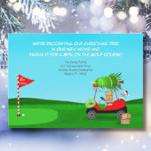 Christmas Golf Cart With Moving Boxes Golf Course 案内状