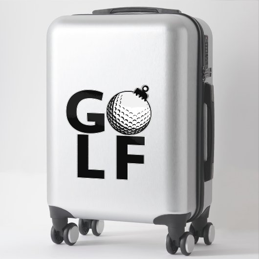 Christmas Golf Ornament シール (スーツケース)