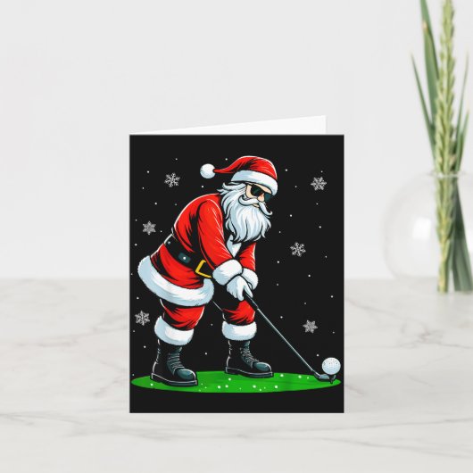 Christmas Golf Santa Golfer Xmas Funny Christmas G カード (正面)