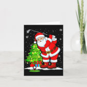 Christmas Golf Santa Golfer Xmas Funny Christmas G カード (正面)