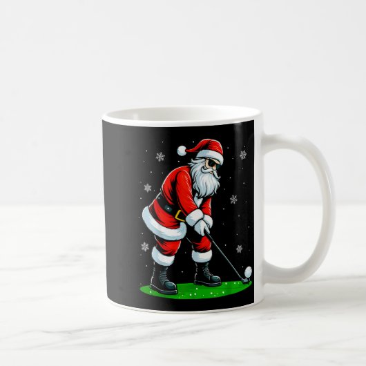 Christmas Golf Santa Golfer Xmas Funny Christmas G コーヒーマグカップ (右)