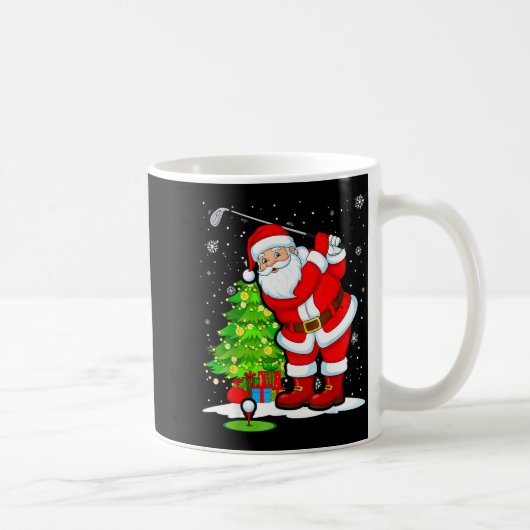 Christmas Golf Santa Golfer Xmas Funny Christmas G コーヒーマグカップ (右)