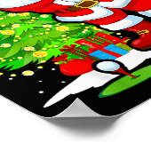 Christmas Golf Santa Golfer Xmas Funny Christmas G ポスター (角)