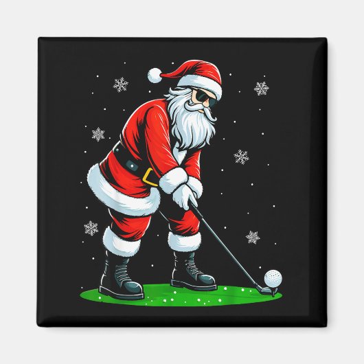 Christmas Golf Santa Golfer Xmas Funny Christmas G マグネット (正面)