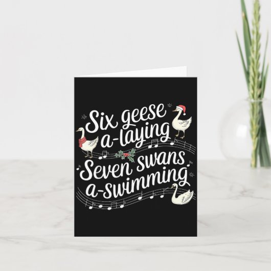 Christmas Goose 67 6 Geese A Laying 7 Swans A Swim カード (正面)