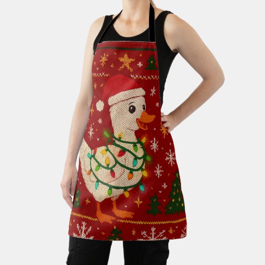 Christmas Goose Apron – Cute Holiday Goose  エプロン (インサイチュ)