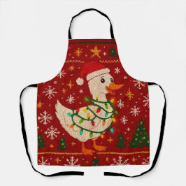 Christmas Goose Apron – Cute Holiday Goose  エプロン