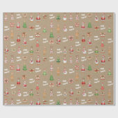 Christmas Goose Merry Goosman ラッピングペーパー (フラット)