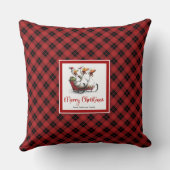 Christmas Goose Minimalist Throw Pillow Decor クッション (裏面)