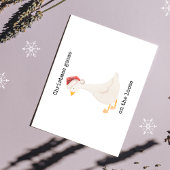 Christmas Goose On The Loose 箔シーズンポストカード