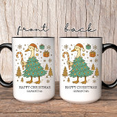 Christmas Goose Tree Coffee Mug Gift for Coworker マグカップ