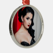 Christmas Goth Girl Jolly Holiday Ornament メタルオーナメント (右)