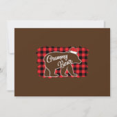 Christmas Grammy Bear Christmas Red Plaid Buffalo 招待状 (正面)