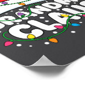 Christmas Grandma Claus Santa Hat Christmas Lights ポスター (角)