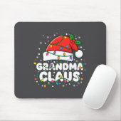 Christmas Grandma Claus Santa Hat Christmas Lights マウスパッド (マウス)