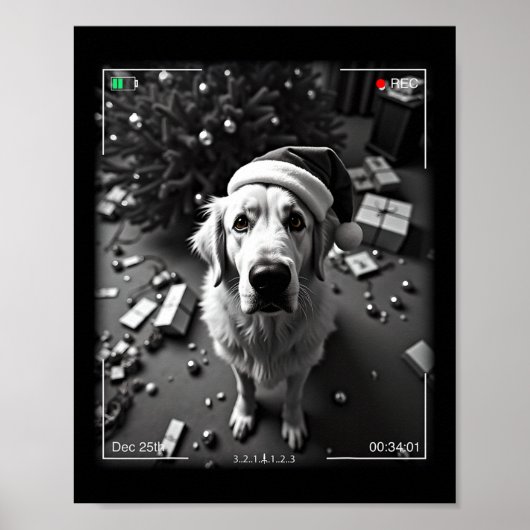 Christmas Great Pyrenees Caught On Camera  ポスター (正面)