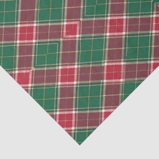 Christmas Green and Burgundy Plaid 薄葉紙 (詳細)
