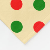 Christmas - Green and Red Polka Dots Pattern   フリースブランケット (角)