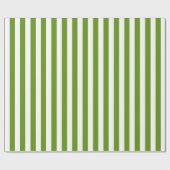 Christmas Green and White Striped ラッピングペーパー (フラット)