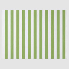 Christmas Green and White Striped 薄葉紙